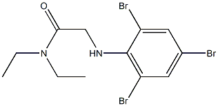 N,N-diethyl-2-[(2,4,6-tribromophenyl)amino]acetamide Struktur