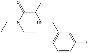 N,N-diethyl-2-{[(3-fluorophenyl)methyl]amino}propanamide Struktur