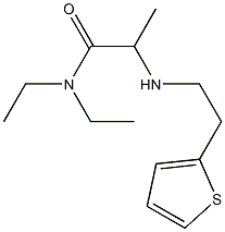 N,N-diethyl-2-{[2-(thiophen-2-yl)ethyl]amino}propanamide Struktur