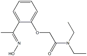 N,N-diethyl-2-{2-[(1E)-N-hydroxyethanimidoyl]phenoxy}acetamide Struktur