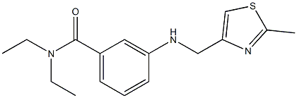 N,N-diethyl-3-{[(2-methyl-1,3-thiazol-4-yl)methyl]amino}benzamide Struktur