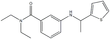 N,N-diethyl-3-{[1-(thiophen-2-yl)ethyl]amino}benzamide Struktur