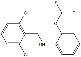 N-[(2,6-dichlorophenyl)methyl]-2-(difluoromethoxy)aniline Struktur