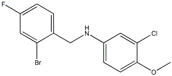 N-[(2-bromo-4-fluorophenyl)methyl]-3-chloro-4-methoxyaniline Structure