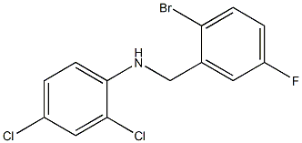 N-[(2-bromo-5-fluorophenyl)methyl]-2,4-dichloroaniline Struktur