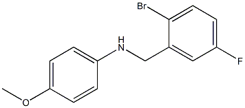 N-[(2-bromo-5-fluorophenyl)methyl]-4-methoxyaniline Struktur