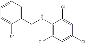 N-[(2-bromophenyl)methyl]-2,4,6-trichloroaniline Struktur