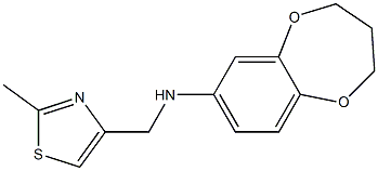 N-[(2-methyl-1,3-thiazol-4-yl)methyl]-3,4-dihydro-2H-1,5-benzodioxepin-7-amine Struktur