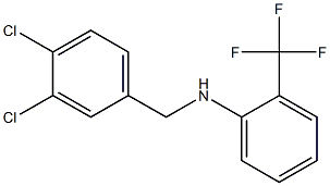 N-[(3,4-dichlorophenyl)methyl]-2-(trifluoromethyl)aniline Struktur