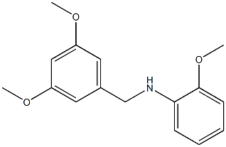 N-[(3,5-dimethoxyphenyl)methyl]-2-methoxyaniline Struktur