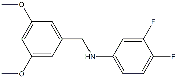 N-[(3,5-dimethoxyphenyl)methyl]-3,4-difluoroaniline Struktur