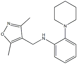 N-[(3,5-dimethyl-1,2-oxazol-4-yl)methyl]-2-(piperidin-1-yl)aniline Struktur