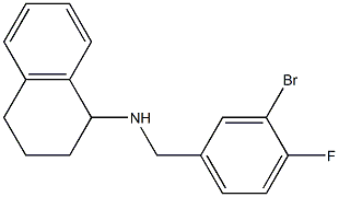 N-[(3-bromo-4-fluorophenyl)methyl]-1,2,3,4-tetrahydronaphthalen-1-amine Struktur