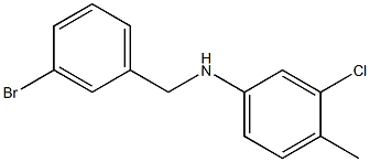 N-[(3-bromophenyl)methyl]-3-chloro-4-methylaniline Struktur