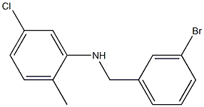 N-[(3-bromophenyl)methyl]-5-chloro-2-methylaniline Struktur