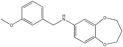 N-[(3-methoxyphenyl)methyl]-3,4-dihydro-2H-1,5-benzodioxepin-7-amine Struktur