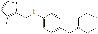 N-[(3-methylthiophen-2-yl)methyl]-4-(morpholin-4-ylmethyl)aniline Struktur