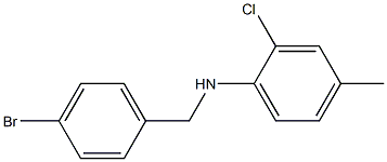 N-[(4-bromophenyl)methyl]-2-chloro-4-methylaniline Struktur