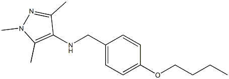 N-[(4-butoxyphenyl)methyl]-1,3,5-trimethyl-1H-pyrazol-4-amine Struktur