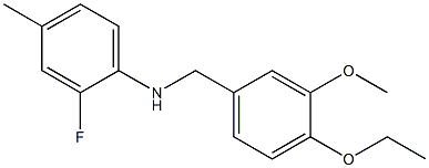 N-[(4-ethoxy-3-methoxyphenyl)methyl]-2-fluoro-4-methylaniline Struktur