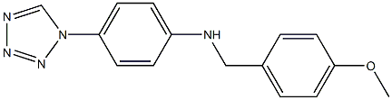 N-[(4-methoxyphenyl)methyl]-4-(1H-1,2,3,4-tetrazol-1-yl)aniline Struktur