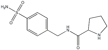 N-[(4-sulfamoylphenyl)methyl]pyrrolidine-2-carboxamide Struktur