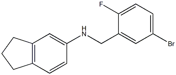 N-[(5-bromo-2-fluorophenyl)methyl]-2,3-dihydro-1H-inden-5-amine Struktur