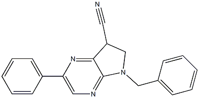 5-BENZYL-2-PHENYL-6,7-DIHYDRO-5H-PYRROLO[3,2-B]PYRAZINE-7-CARBONITRILE Struktur