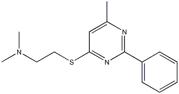 4-(2-N,N-DIMETHYLAMINOETHYLTHIO)-6-METHYL-2-PHENYLPYRIMIDINE Struktur