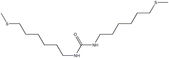 1,3-bis(6-methylsulfanylhexyl)urea Struktur