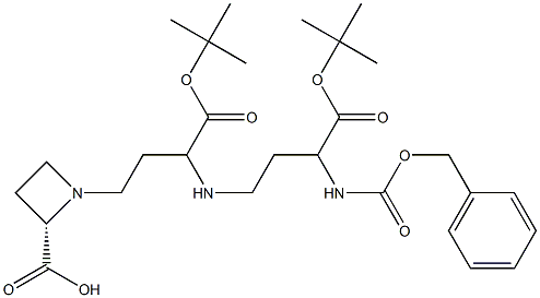 (2S,3’S,3”S)-N-[3-(3-t-Butoxycarbonyl-3-benzyloxycarbonylamino-propylamino)-3-t-butoxycarbonylpropyl]azetidine-2-carboxylic Acid Struktur