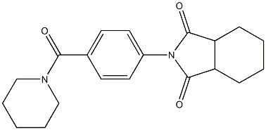 2-[4-(1-piperidinylcarbonyl)phenyl]hexahydro-1H-isoindole-1,3(2H)-dione Struktur