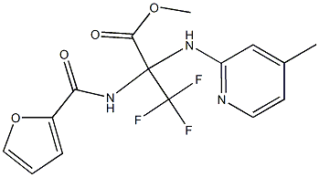 methyl 3,3,3-trifluoro-2-(2-furoylamino)-2-[(4-methylpyridin-2-yl)amino]propanoate Struktur