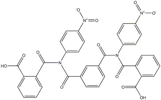 2-({[3-({(2-carboxybenzoyl)-4-nitroanilino}carbonyl)benzoyl]-4-nitroanilino}carbonyl)benzoic acid Struktur