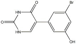 5-(3-bromo-5-hydroxyphenyl)-2,4(1H,3H)-pyrimidinedione Struktur