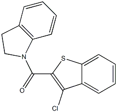 1-[(3-chloro-1-benzothien-2-yl)carbonyl]-2,3-dihydro-1H-indole Struktur