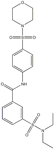 3-[(diethylamino)sulfonyl]-N-[4-(4-morpholinylsulfonyl)phenyl]benzamide Struktur