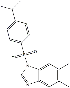 1-[(4-isopropylphenyl)sulfonyl]-5,6-dimethyl-1H-benzimidazole Struktur