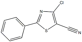 4-chloro-2-phenyl-1,3-thiazole-5-carbonitrile Struktur