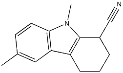 6,9-dimethyl-2,3,4,9-tetrahydro-1H-carbazole-1-carbonitrile Struktur