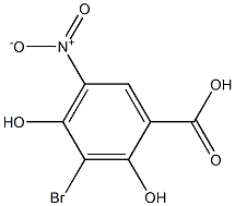 3-bromo-2,4-dihydroxy-5-nitrobenzoic acid Struktur