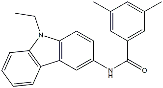 N-(9-ethyl-9H-carbazol-3-yl)-3,5-dimethylbenzamide Struktur