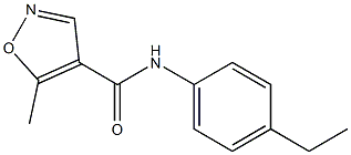 N-(4-ethylphenyl)-5-methyl-4-isoxazolecarboxamide Struktur