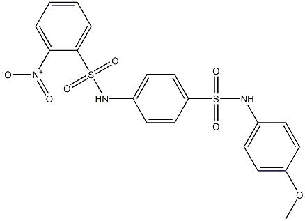 2-nitro-N-{4-[(4-methoxyanilino)sulfonyl]phenyl}benzenesulfonamide Struktur