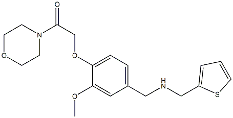 N-{3-methoxy-4-[2-(4-morpholinyl)-2-oxoethoxy]benzyl}-N-(2-thienylmethyl)amine Struktur