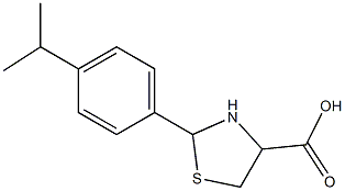 2-[4-(1-methylethyl)phenyl]-1,3-thiazolidine-4-carboxylic acid Struktur