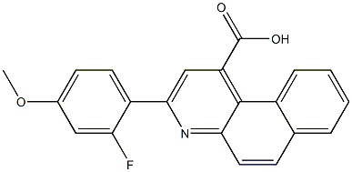 3-(2-fluoro-4-methoxyphenyl)benzo[f]quinoline-1-carboxylic acid Struktur