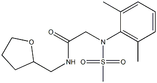 2-[2,6-dimethyl(methylsulfonyl)anilino]-N-(tetrahydro-2-furanylmethyl)acetamide Struktur