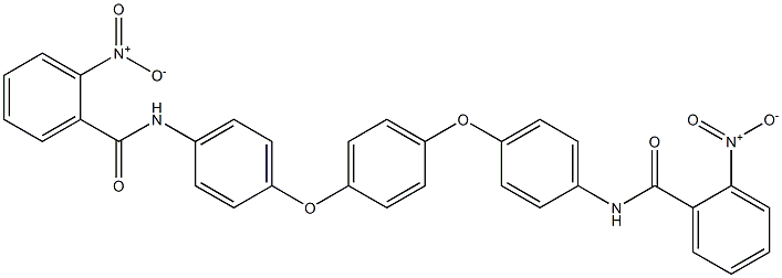 2-nitro-N-(4-{4-[4-({2-nitrobenzoyl}amino)phenoxy]phenoxy}phenyl)benzamide Struktur