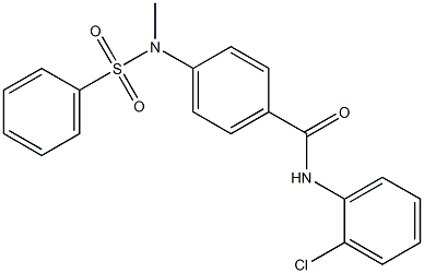 N-(2-chlorophenyl)-4-[methyl(phenylsulfonyl)amino]benzamide Struktur